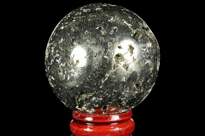 Polished Pyrite Sphere - Peru #97976